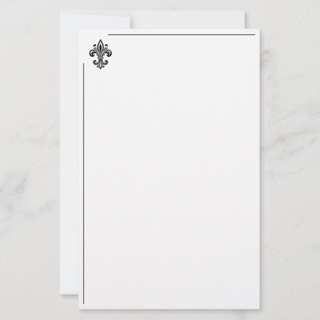 Papeterie Papier à lettres Fleur De Lis (Devant)