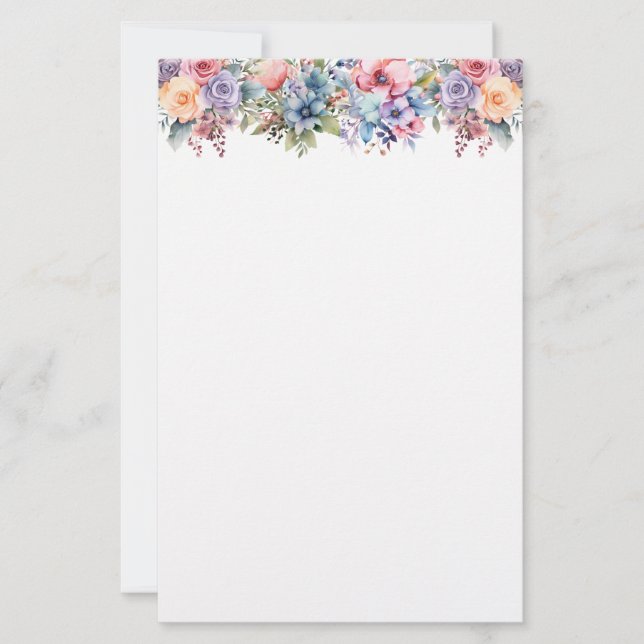 Papeterie Papier à lettres floral (Devant)