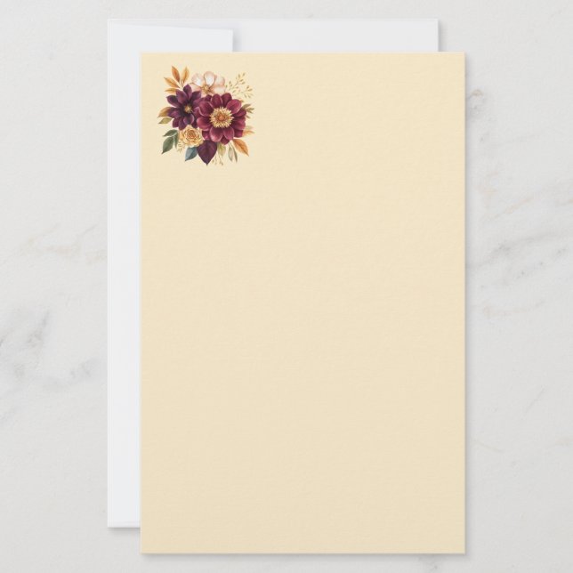 Papeterie Papier à lettres floral (Devant)