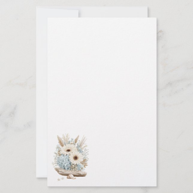 Papeterie Papier à lettres floral Boho (Devant)