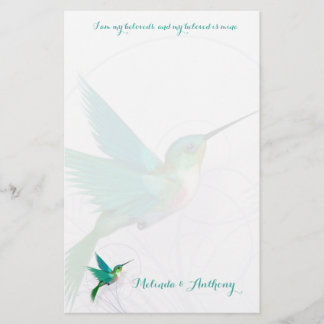 Papeterie Papier à lettres Hummingbird Swirl