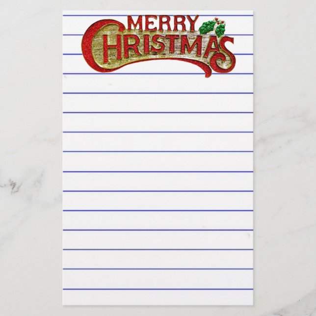 Papeterie Papier à lettres Joyeux Noël (Devant)