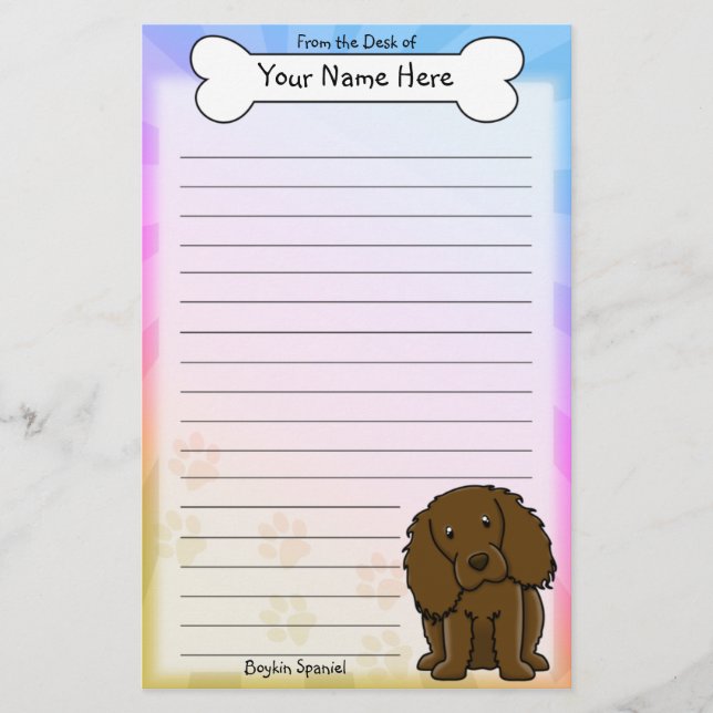 Papeterie Papier à lettres Kawaii Boykin (Devant)