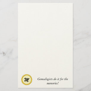 Papeterie Papier à lettres - Les généalogistes le font po