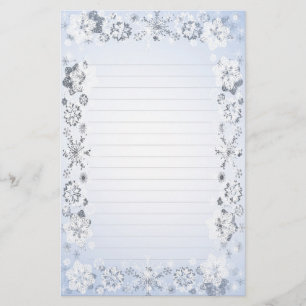 Papeterie Papier à lettres ligné à flocons de neige