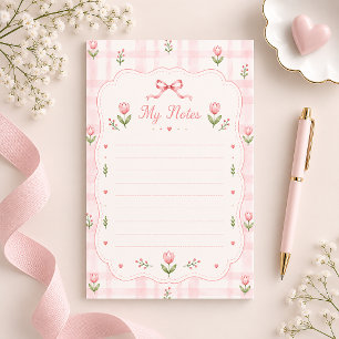 Papeterie Papier à lettres ligné à motif de tulipe aquarelle