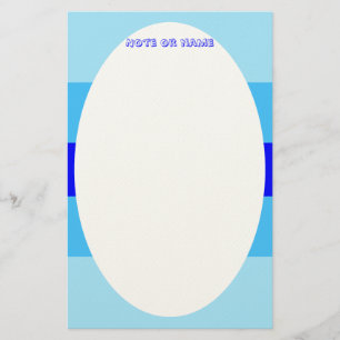 Papeterie Papier à lettres minimaliste cercle bleu