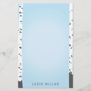 Papeterie Papier à lettres moderne en bois bleu