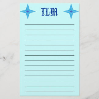 Papeterie Papier à lettres monogrammes Blue Star