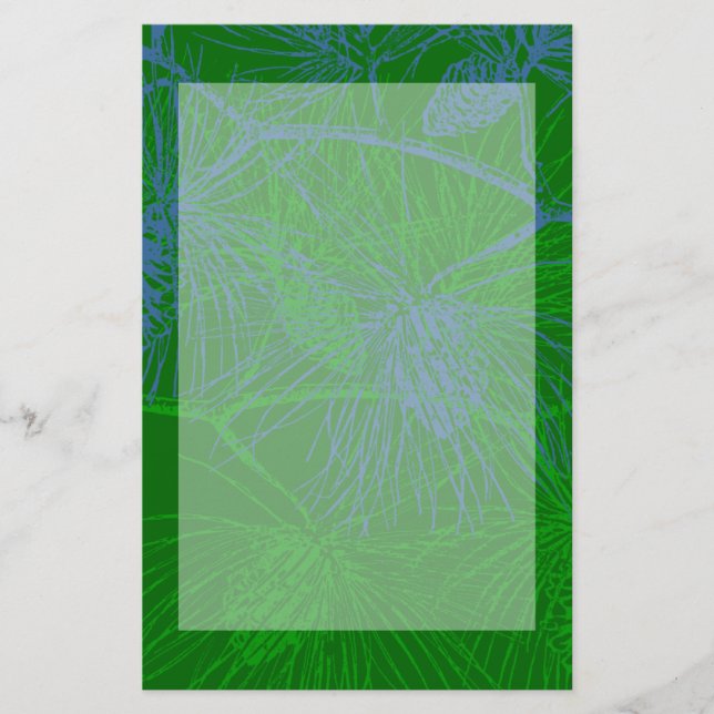 Papeterie Papier à lettres Motif Green Holiday Pine (Devant)