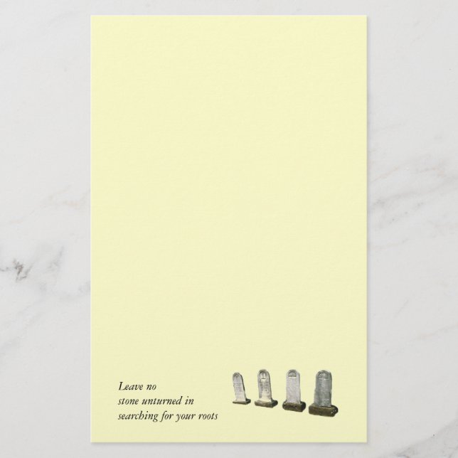 Papeterie Papier à lettres - Pas de pierre non retourné (Devant)