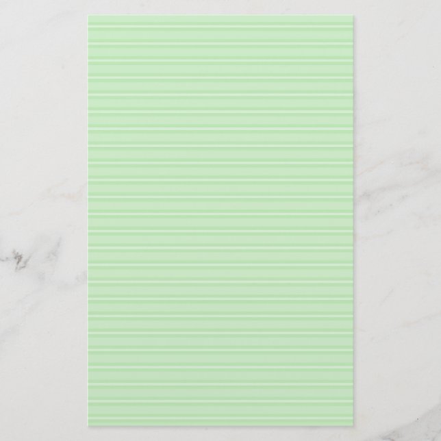 Papeterie Papier à lettres Pastel vert et blanc rayé (Devant)