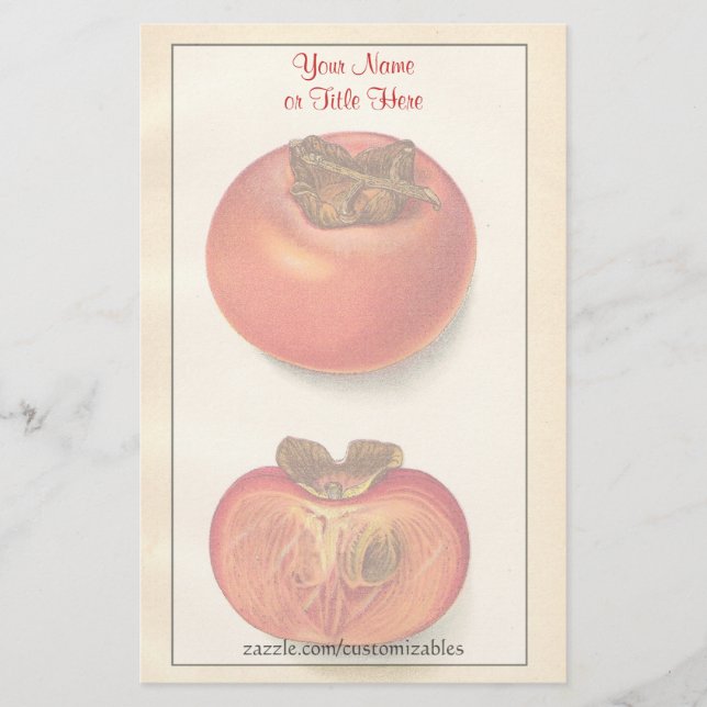 Papeterie Papier à lettres Persimmons Vintage (Devant)