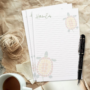 Papeterie Papier à lettres personnalisé avec des tortues