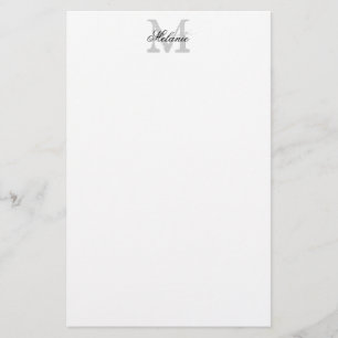Papeterie Papier à lettres personnalisé avec monogramme de n