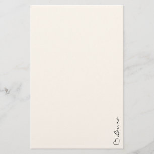 Papeterie Papier à lettres personnalisé avec nom écriture cœ