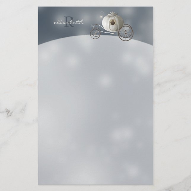 Papeterie Papier à lettres personnalisé Citrouille Cendrillo (Devant)