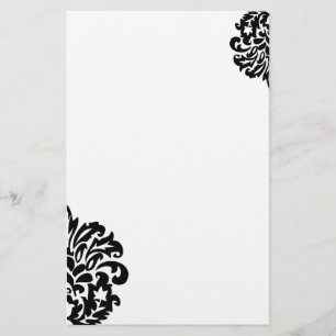 Papeterie papier à lettres personnalisé damask