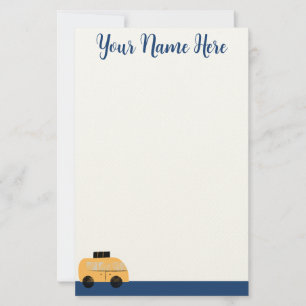 Papeterie Papier à lettres personnalisé Fourgonnette de voya