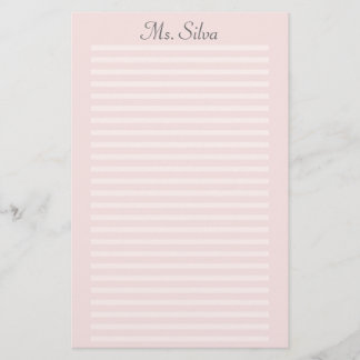 Papeterie Papier à lettres personnalisé Pinstripe simple par