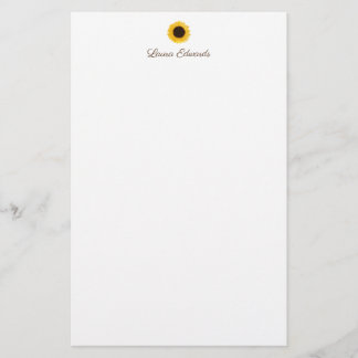 Papeterie Papier à lettres personnalisé Tournesol Jaune