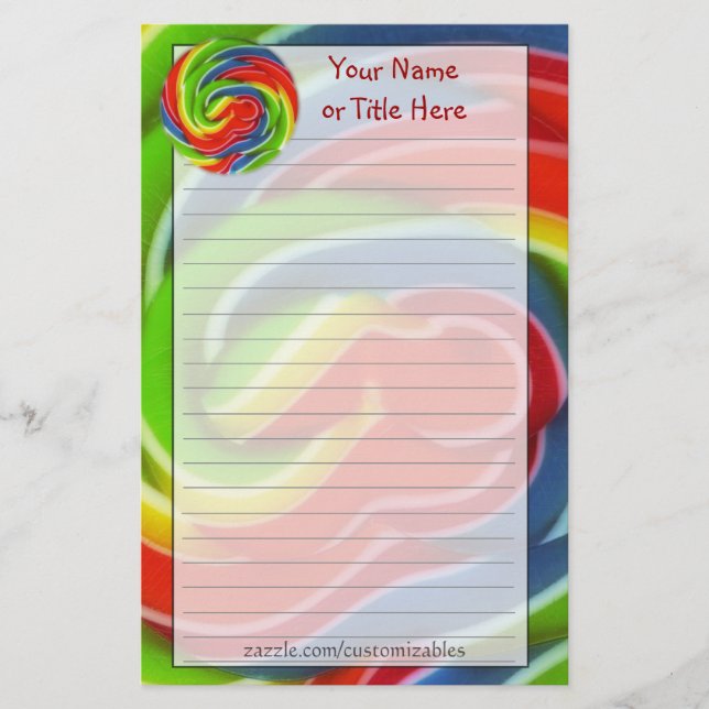 Papeterie Papier à lettres pop Tourbillonnant (Devant)