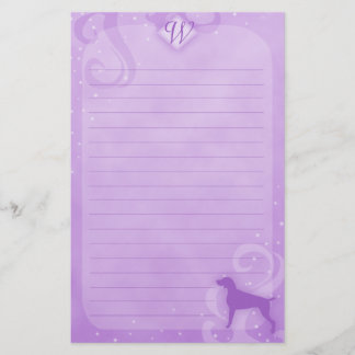 Papeterie Papier à lettres Purple Magic Weimaraner