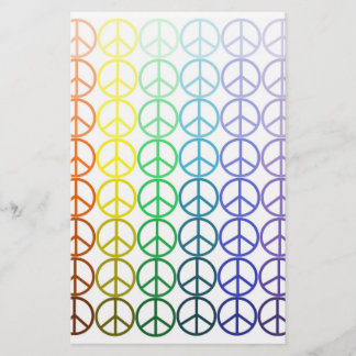 Papeterie Papier à lettres Rainbow Peace Signes