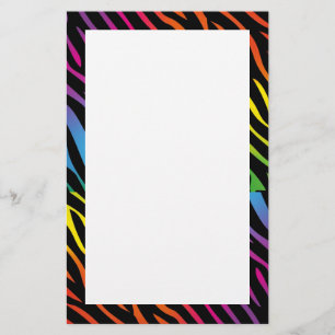 Papeterie Papier à lettres 'Rainbow zebra'