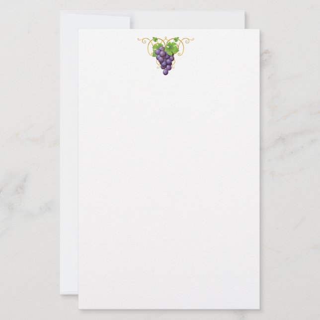 Papeterie Papier à lettres - Raisins (Devant)