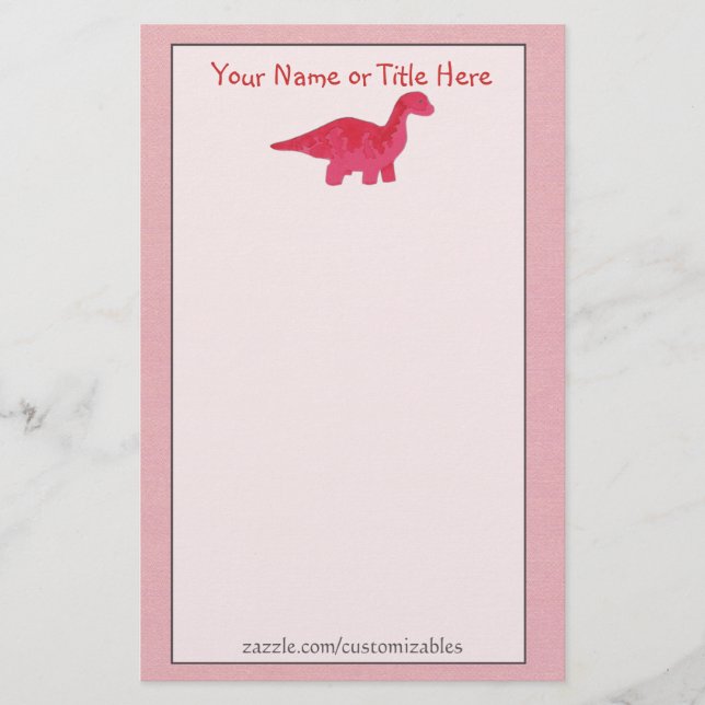 Papeterie Papier à lettres Red Dino (Devant)