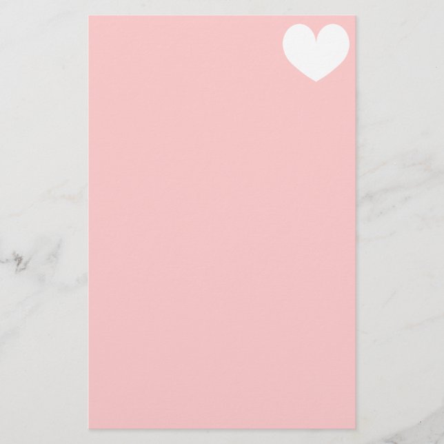 Papeterie Papier à lettres romantique | monogramme de cœur (Devant)