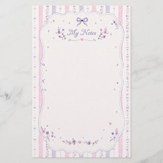 Papeterie Papier à lettres Ruban Violet