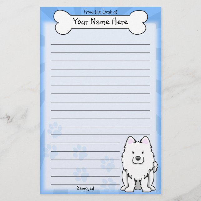 Papeterie Papier à lettres Samoyi de Kawaii (Devant)