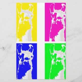 Papeterie papier à lettres stationnaire d'amant de lama