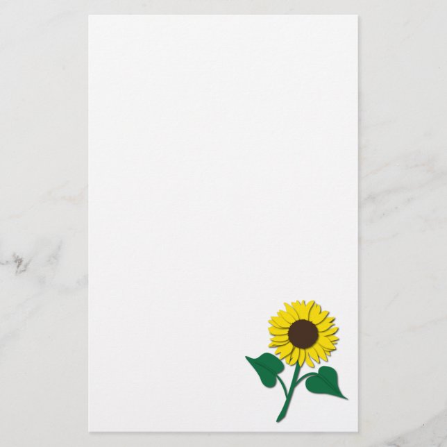Papeterie Papier à lettres tournesol (Devant)