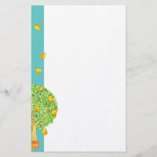 Papeterie Papier à lettres turquoise Pear Tree