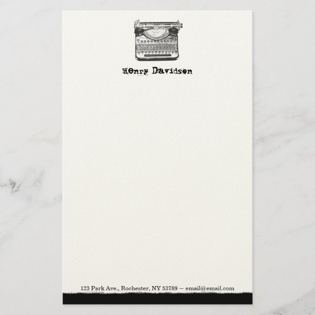 Papeterie Papier à lettres vintage (Devant)