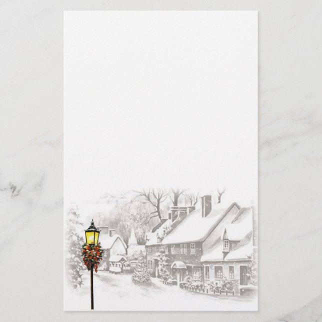 Papeterie Papier à lettres vintage ChristmasTown (Devant)