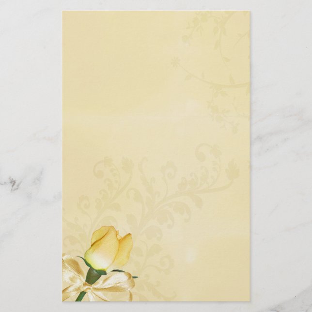 Papeterie Papier à lettres Vintage rose jaune (Devant)