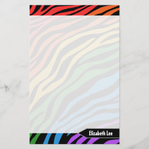Papeterie Papier à lettres Zebra Print Rainbow Mix