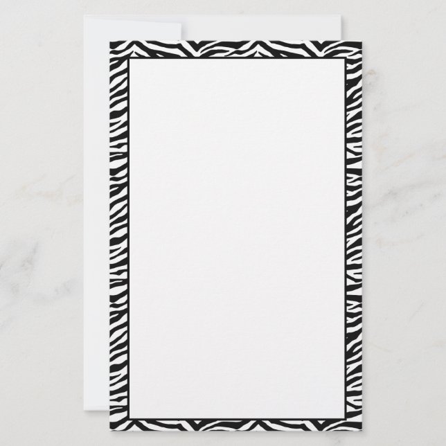 Papeterie Papier à lettres - Zèbre Imprimer (Devant)