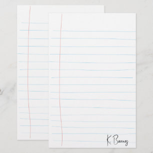 Papeterie Papier à liner dessiné à la main