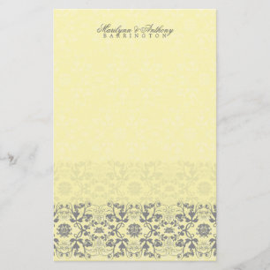 Papeterie Papier à Merci de beurre de dentelle Damask Swirls