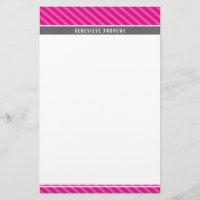 PAPIER À NOTES rayure diagonale gris foncé rose vi