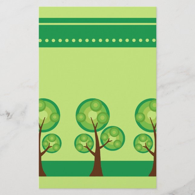 Papeterie Papier à rebut Arbres rétro (Devant)