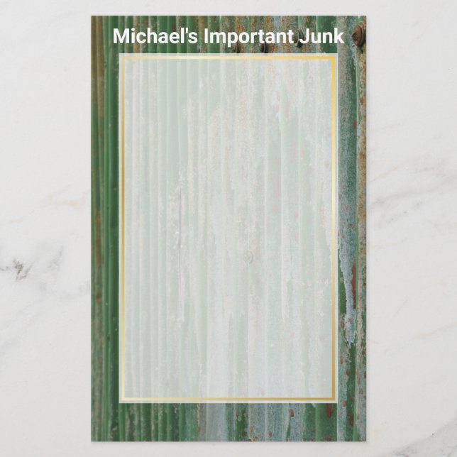 Papeterie Papier à rebut en fer ondulé rouillé (Devant)