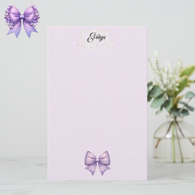 Papeterie Papier à ruban Polka Dot Violet (Créateur téléchargé)