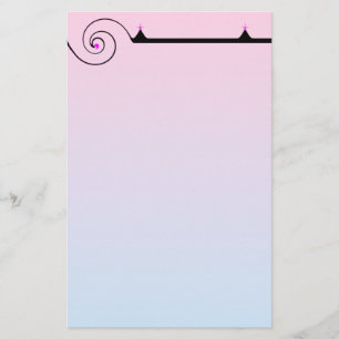 Papeterie Papier assez rose et bleu
