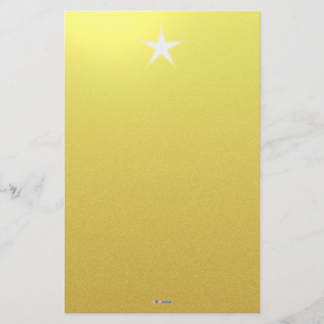 Papeterie Papier blanc d'or d'étoile (Devant)